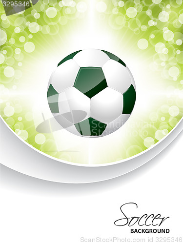 Image of Abstract soccer brochure with bursting ball