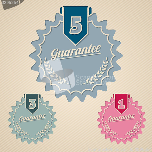 Image of Guarantee icon set flat style