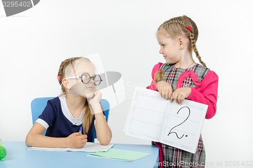 Image of Schoolgirl with glasses again got a deuce