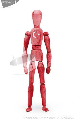 Image of Wood figure mannequin with flag bodypaint - Turkey