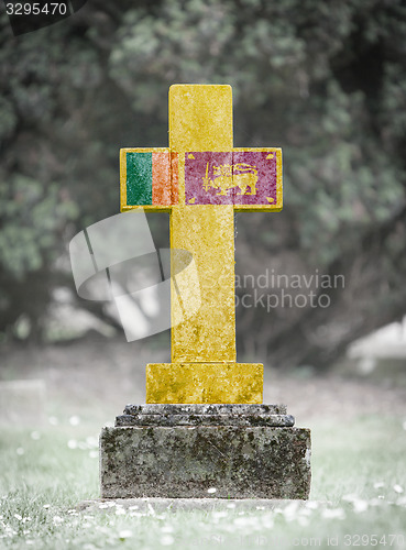 Image of Gravestone in the cemetery - Sri Lanka