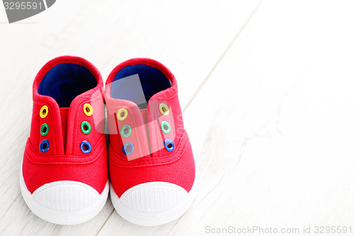 Image of red baby shoes