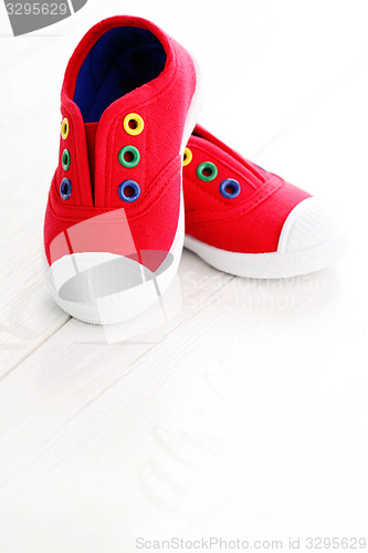 Image of red baby shoes