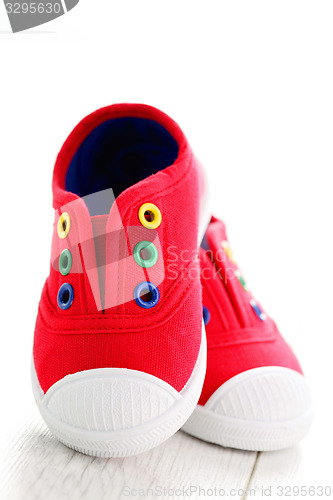 Image of red baby shoes