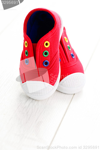 Image of red baby shoes