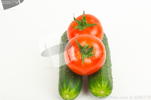 Image of Tomatoes and cucumbers