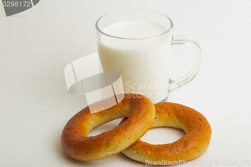 Image of Bagels with milk    