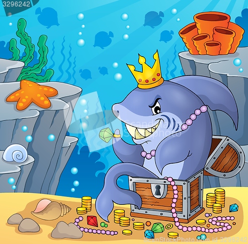 Image of Shark with treasure theme image 4