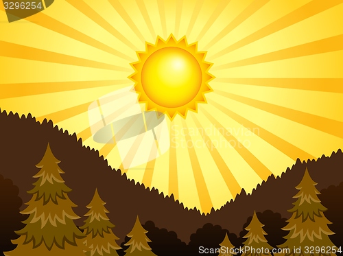 Image of Abstract sunny landscape theme 2