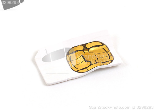 Image of Broken used mobile phone sim card 