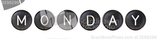 Image of Typewriter buttons, isolated - Monday