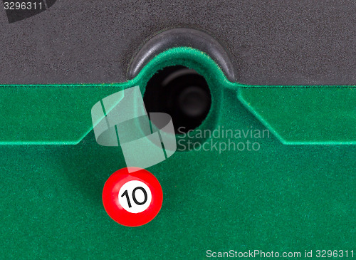 Image of Red snooker ball - number 10