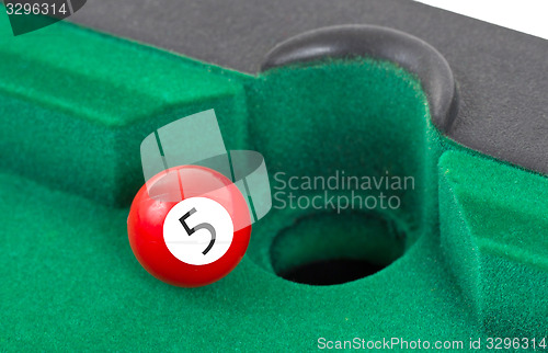 Image of Red snooker ball - number 5