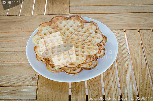 Image of a plate with waffles