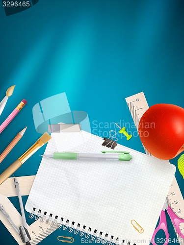 Image of School office supplies. EPS 10