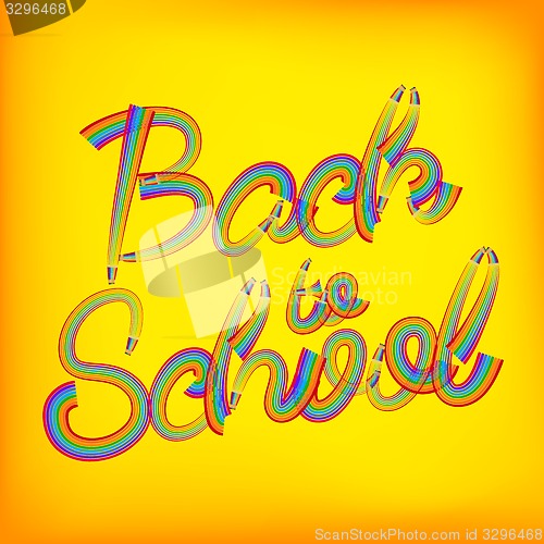 Image of Back to school pencil concept. EPS 10