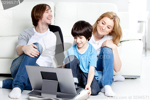 Image of parents with children