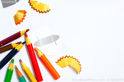 Image of aged pencils and shavings