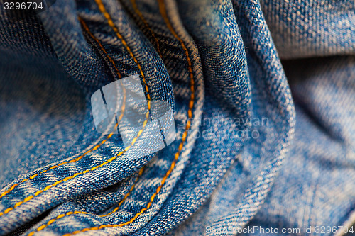 Image of seams on the jeans