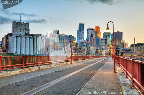 Image of Downtown Minneapolis, Minnesota at night time