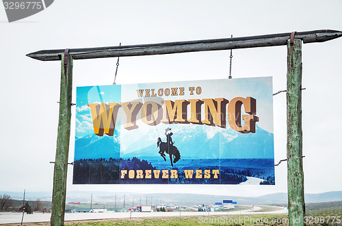 Image of Welcome to Wyoming sign