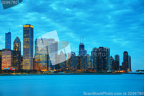 Image of Chicago downtown cityscape