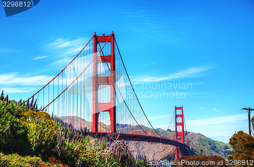 Image of Famous Golden Gate bridge in San Francisco