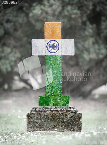 Image of Gravestone in the cemetery - India