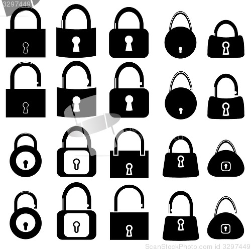 Image of Set of Locks Icons