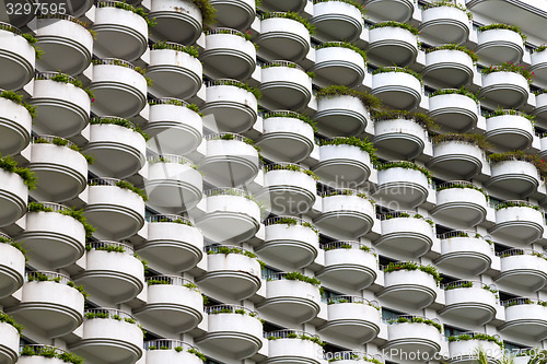 Image of reflex of some terrace of the centre  bangkok thailand