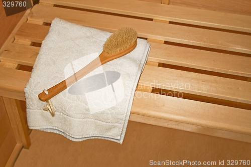 Image of Towel and brush
