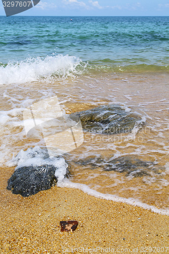 Image of kho samui   bay asia isle white  beach  