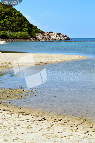 Image of asia in thailand kho phangan bay isle white  beach    