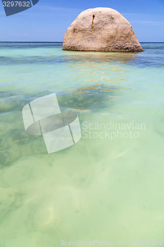 Image of thailand kho tao bay isle white  beach    rocks in asia   