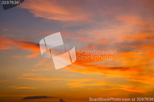 Image of sunrise cloud and sky in thailand kho 