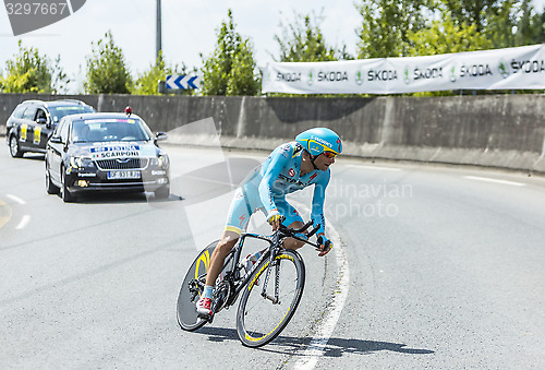 Image of The Cyclist Michele Scarponi - Tour de France 2014