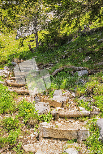 Image of Stairs to Jaegerkamp Bavaria Alps