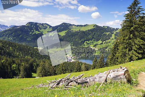 Image of View to Spitzingsee in Alps