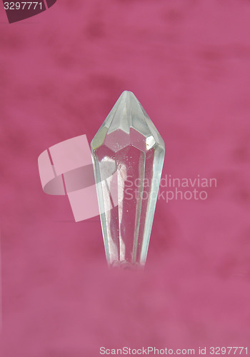 Image of Glass crystal on red