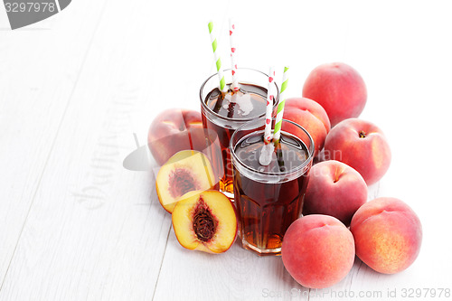 Image of peach ice tea