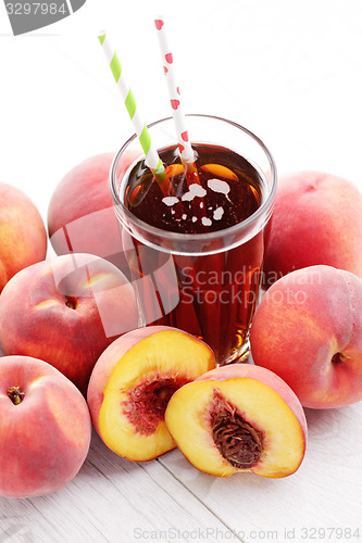 Image of peach ice tea