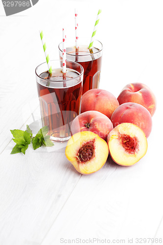 Image of peach ice tea