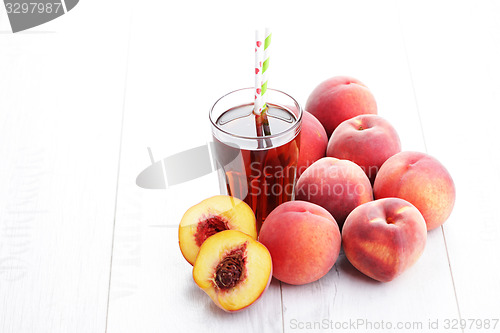 Image of peach ice tea