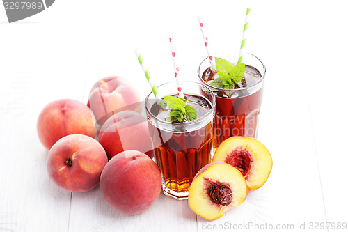 Image of peach ice tea