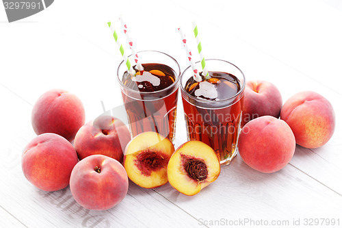 Image of peach ice tea