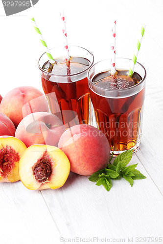 Image of peach ice tea