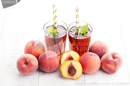 Image of peach ice tea