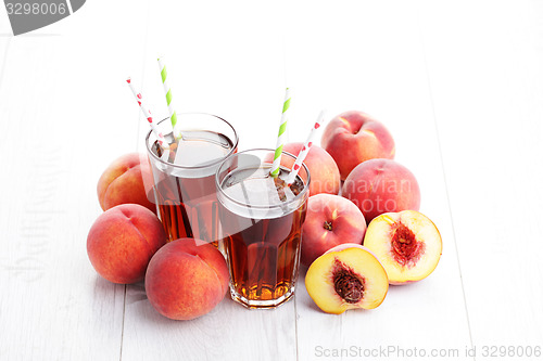 Image of peach ice tea