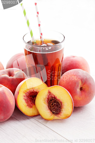 Image of peach ice tea