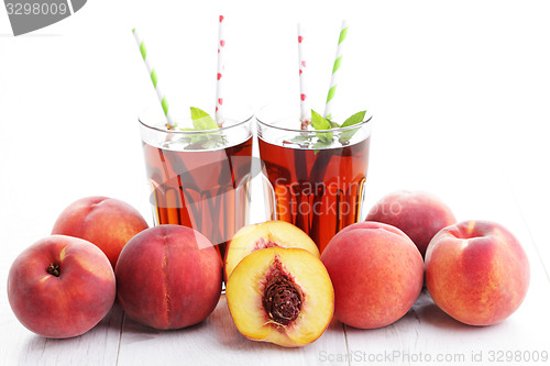 Image of peach ice tea